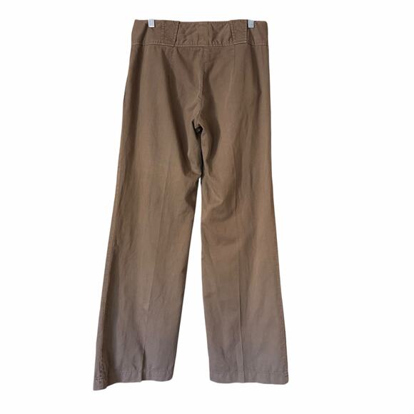 Twelfth Street Cynthia Vincent Women's Linen Blend Pants 6 Brown Minimalist - Picture 3 of 9